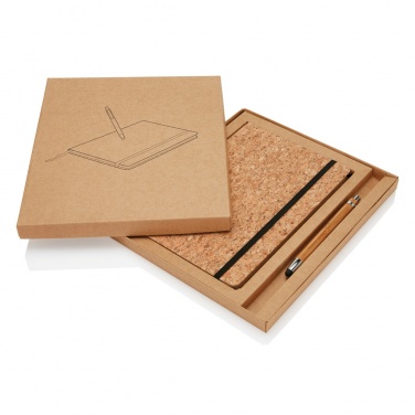 Logotrade promotional giveaways photo of: A5 notebook with bamboo pen including stylus